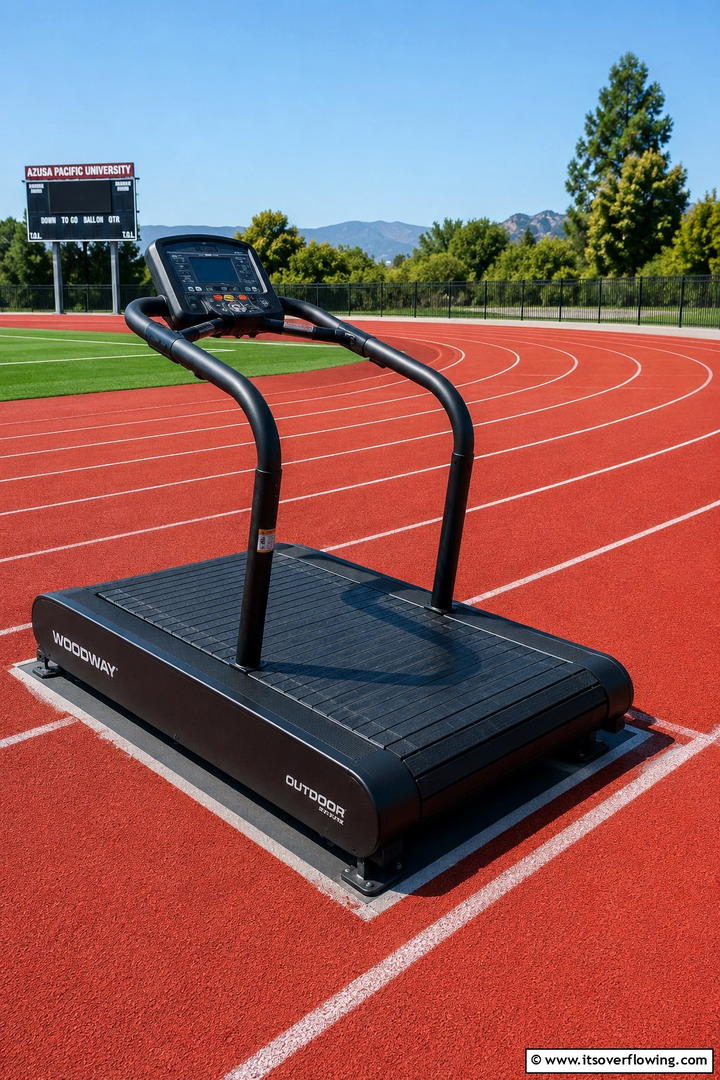 Treadmill Running Track - 30 Outdoor Gym Ideas to Create a Fresh Air Fitness Zone