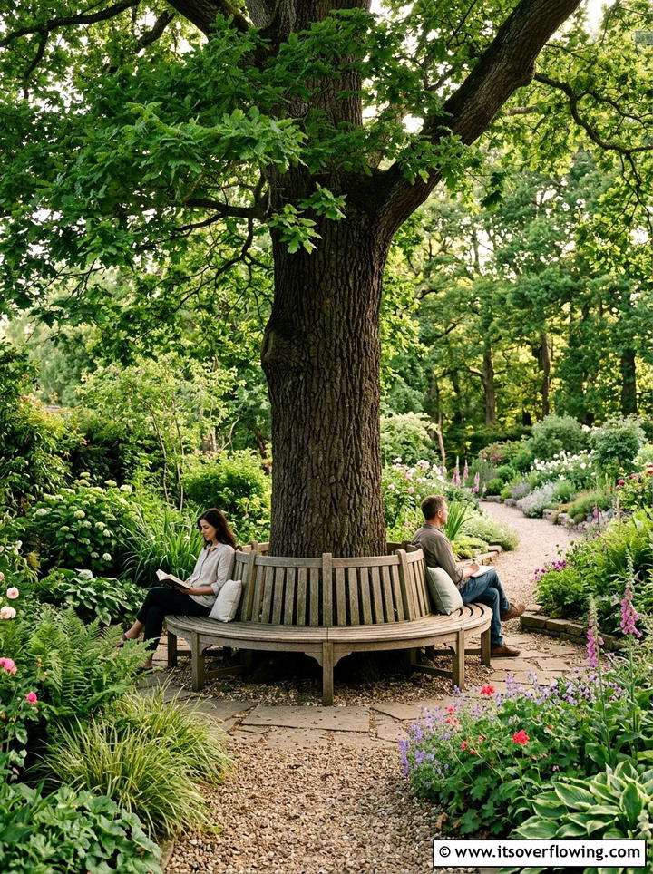 Tree Bench Seating - 25 garden design ideas with seating zones