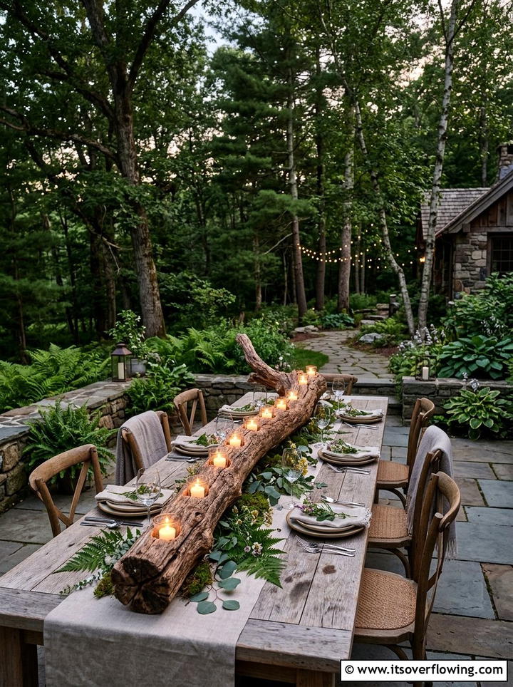 Tree Branch Candle - 25 garden decor ideas with candles