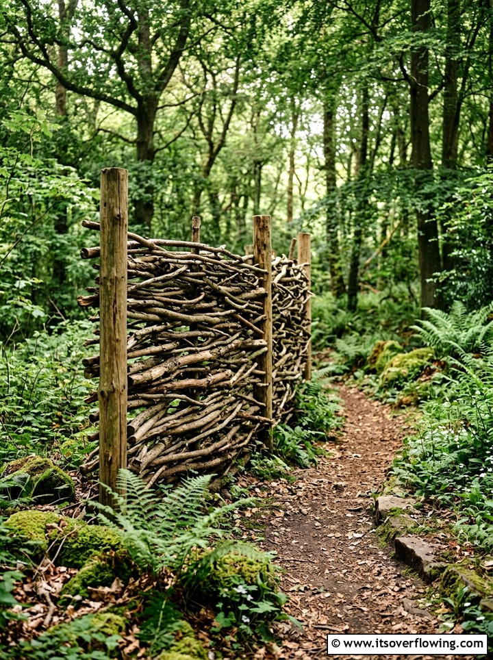 Tree Branch Partition - 25 reusing old things ideas for privacy screens