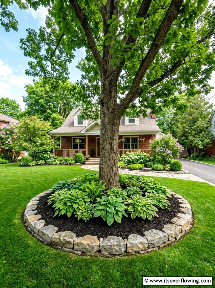Tree Ring Landscaping - 25 cheap garden ideas with curb appeal upgrades
