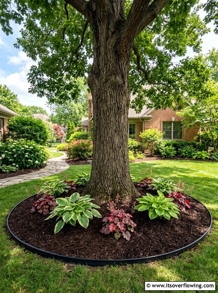 Tree Ring Mulch - 25 backyard ideas with mulch beds