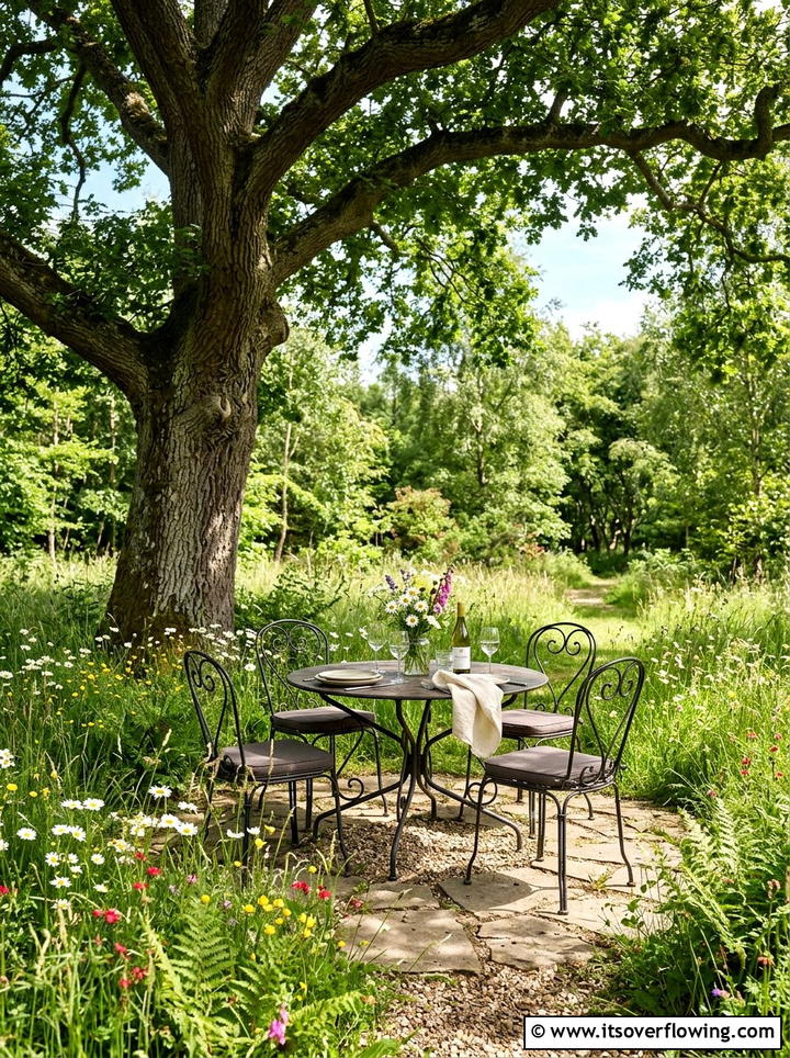 Tree Shaded Garden Dining - 25 backyard ideas with dining area