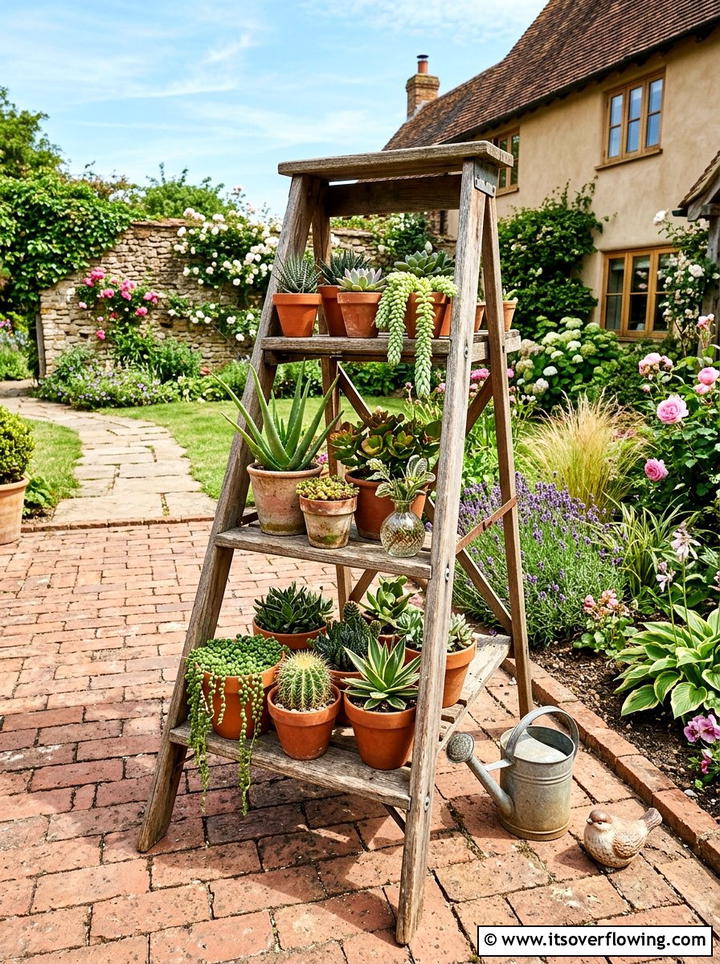 Tree Stump Fairy Garden - 25 recycled garden ideas on a budget