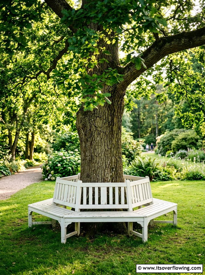 Tree Surround Bench - 25 backyard ideas with built in seating
