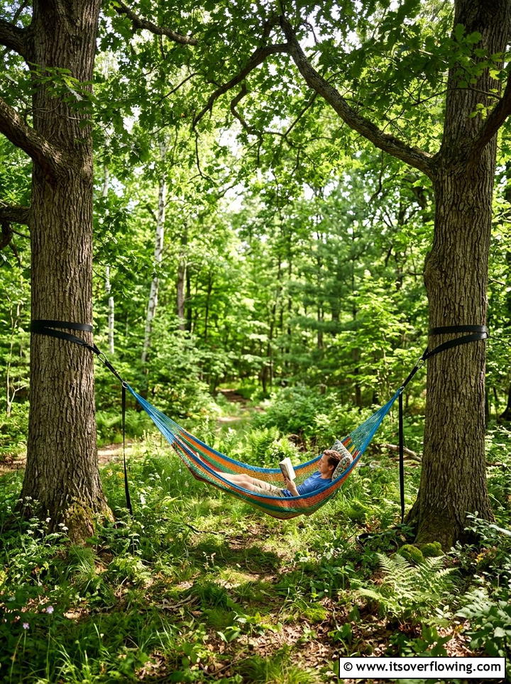 Tree To Tree Hammock - 25 backyard ideas with hammock