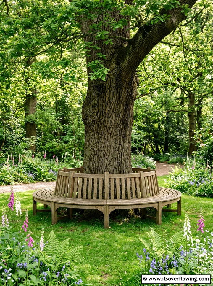 Tree Wrap Bench - 25 garden ideas with seating