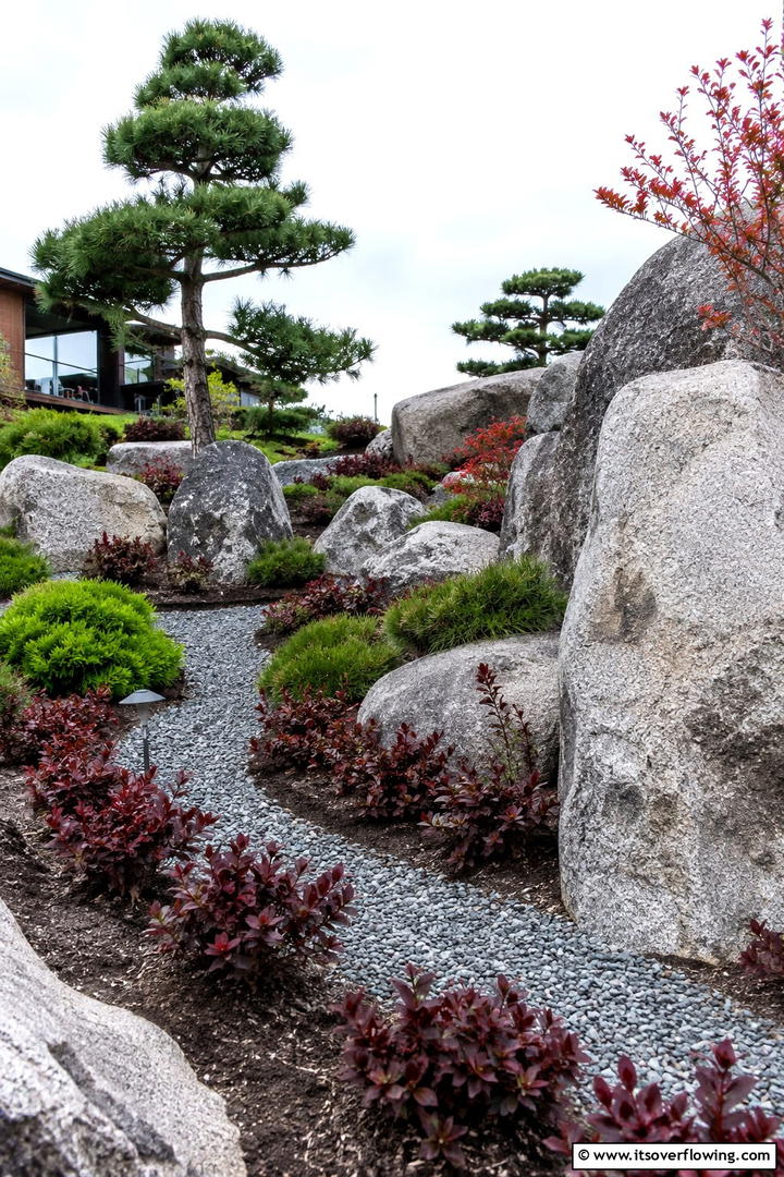 Tree and Rock Garden Fusion - 30 Tree Landscaping Ideas for Shade, Privacy, and Curb Appeal