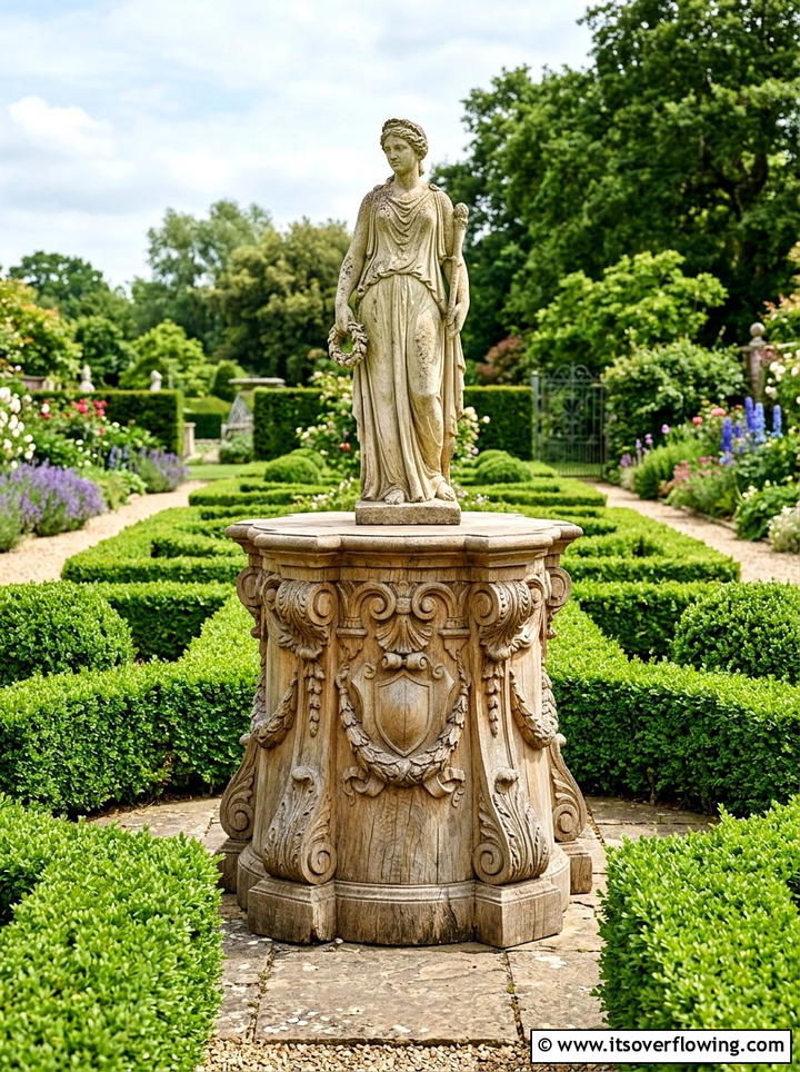 Tree stump decorative pedestal - 25 recycled garden ideas with tree stumps