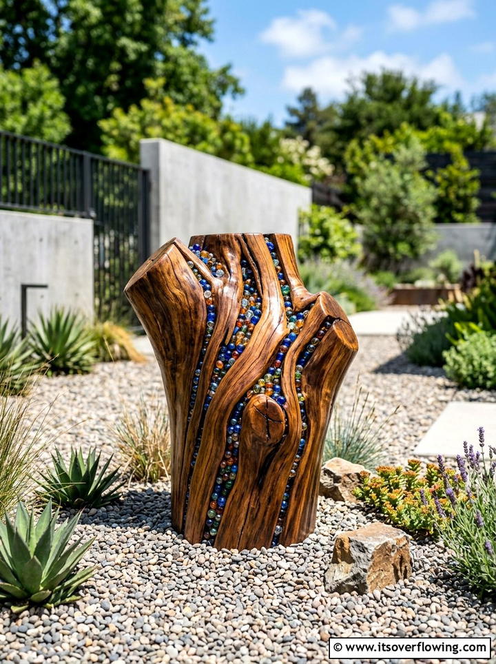 Tree stump garden sculpture - 25 recycled garden ideas with tree stumps