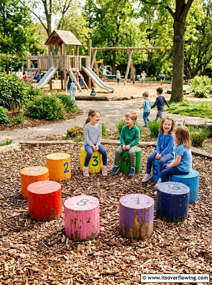Tree stump kids stool - 25 recycled garden ideas with tree stumps