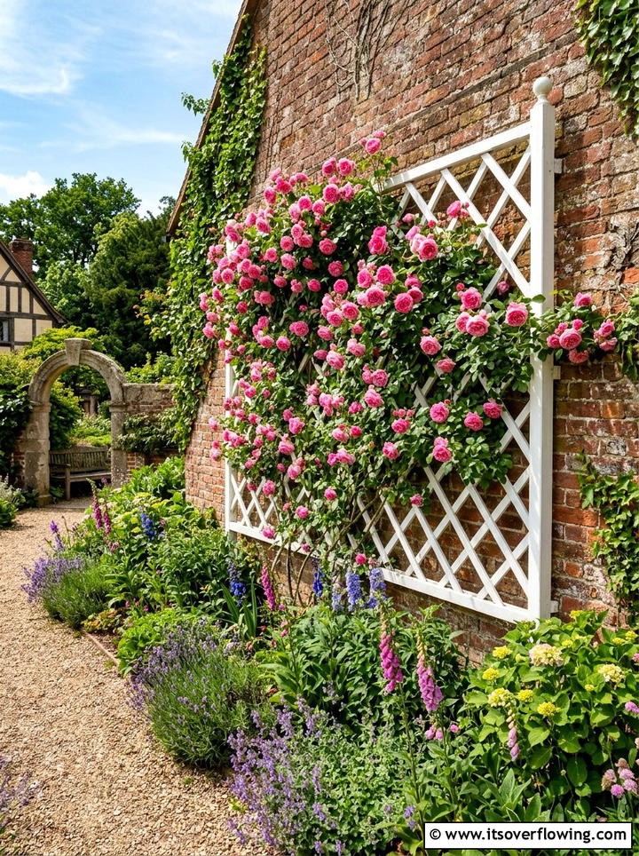 Trellis Climbing Plant - 25 small garden ideas for townhouses