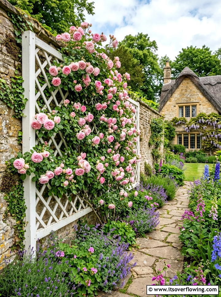 Trellis Climbing Plant - 25 small garden ideas on a budget