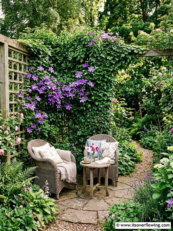 Trellis Climbing Plants - 25 backyard ideas for privacy