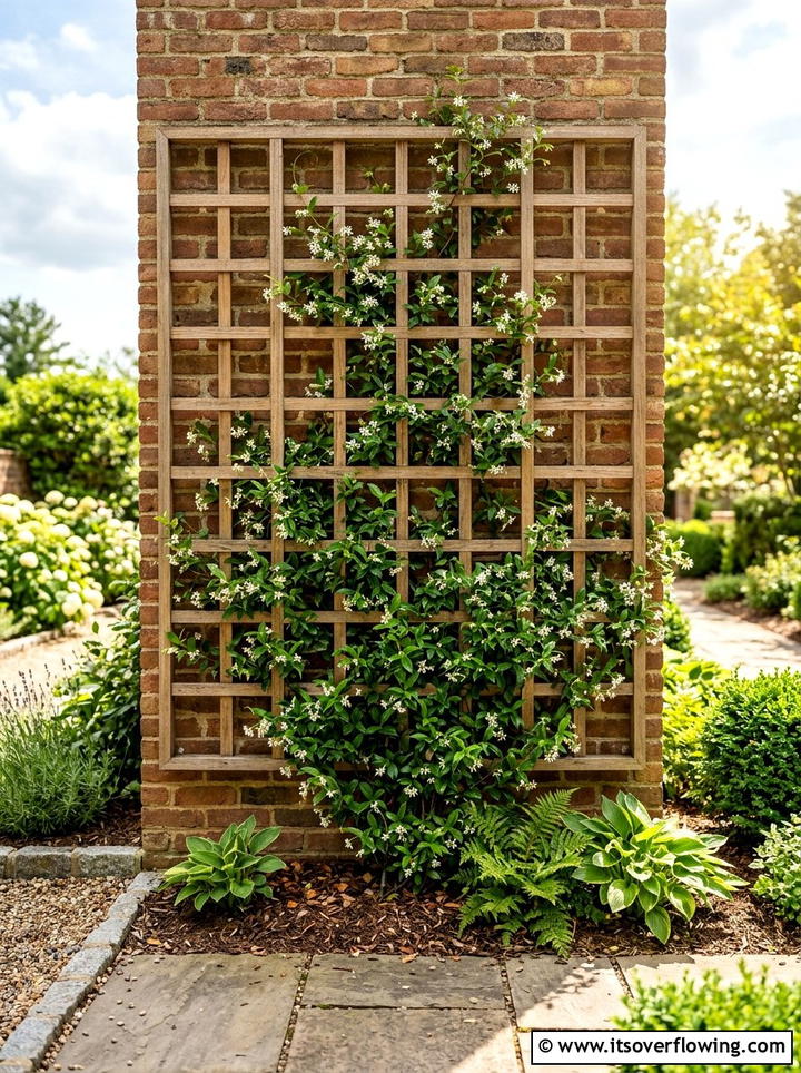 Trellis For Vines Using Wood Strips - 25 recycled garden ideas with wood scraps