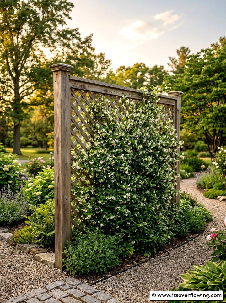 Trellis Privacy Screen - 25 small garden ideas with vertical planters