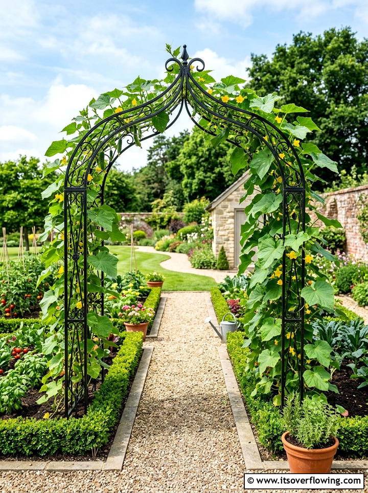 Trellis Vegetable Garden - 25 small garden ideas with vegetables