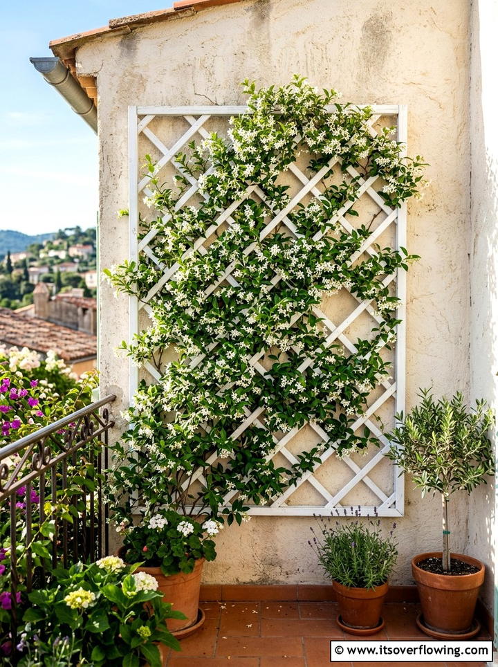 Trellis climbing vines - 25 garden decor ideas for apartments