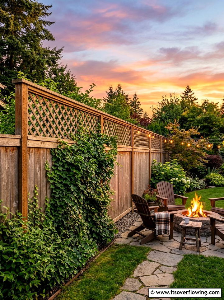 Trellis fence topper - 25 backyard ideas with fence