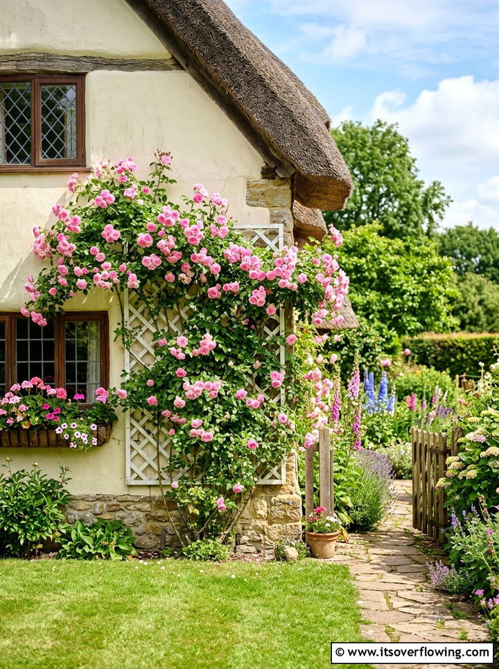 Trellis for climbing flowers - 25 garden ideas with vertical planters