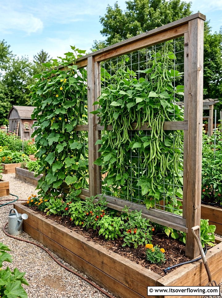 Trellis wall for vegetable garden - 25 garden design ideas with trellis walls