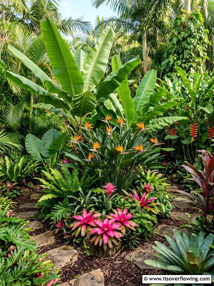 Tropical Backyard Plants - 25 small garden ideas with layered plants