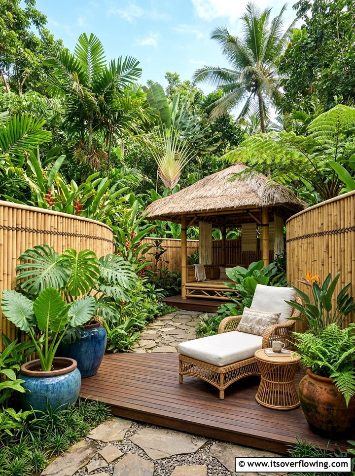 Tropical Bamboo Retreat - 25 backyard ideas for rental homes