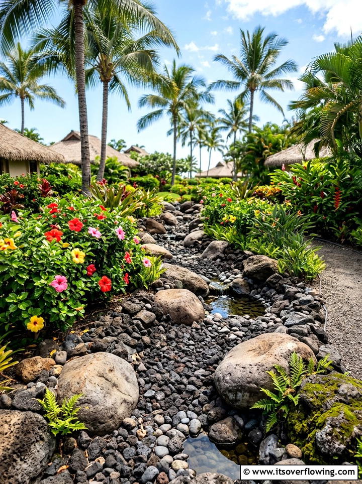 Tropical Dry Creek Bed - 25 creative garden ideas with dry creek beds