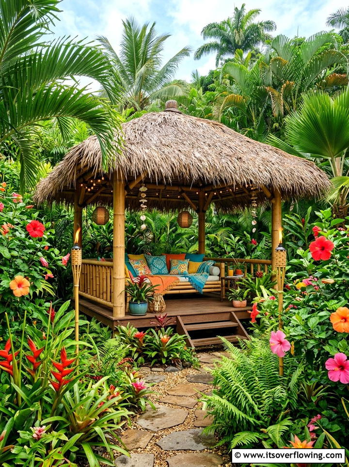 Tropical Garden Gazebo - 25 garden ideas with gazebo