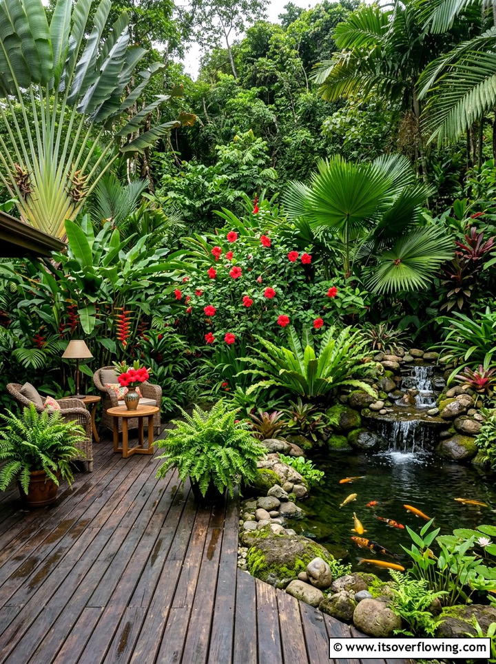 Tropical Garden Terrace - 25 garden design ideas with terraces