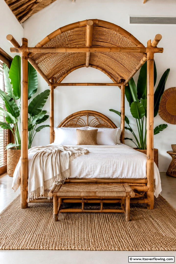Tropical Inspired Canopy Bed - 25 Stunning Canopy Bed Ideas for a Dreamy Bedroom
