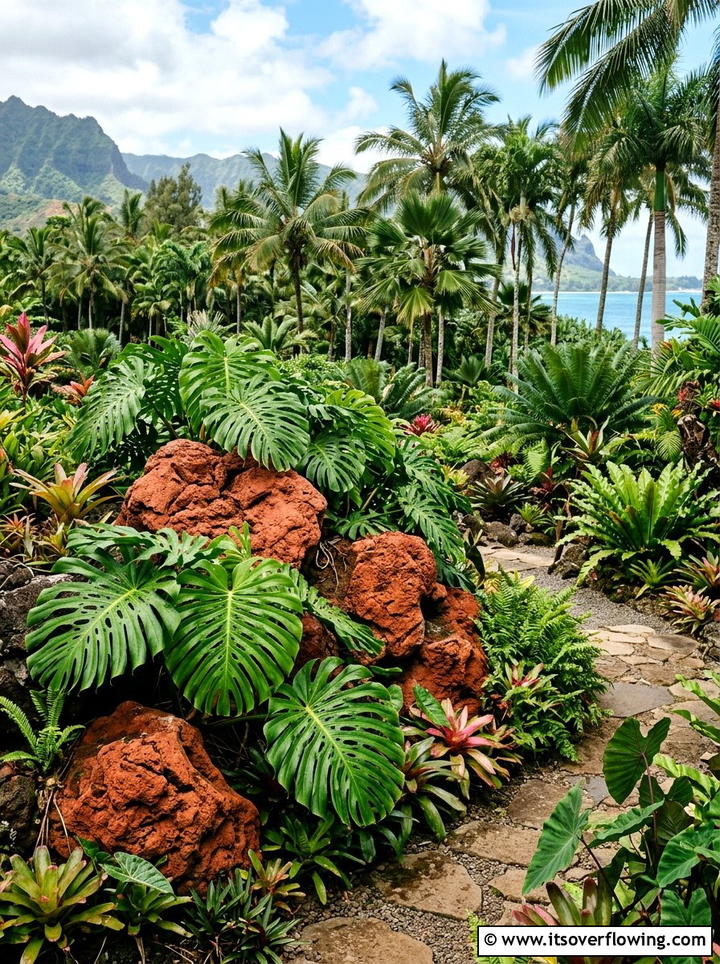 Tropical Landscape Rocks - 25 backyard ideas with boulder accents