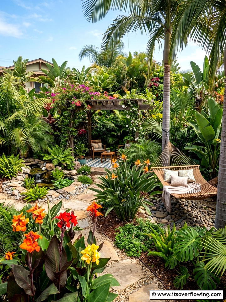 Tropical Oasis Backyard - 25 garden ideas for hot climate