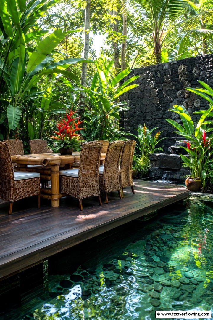 Tropical Oasis Dining - 30 Inviting Outdoor Dining Area Ideas for Al Fresco Meals