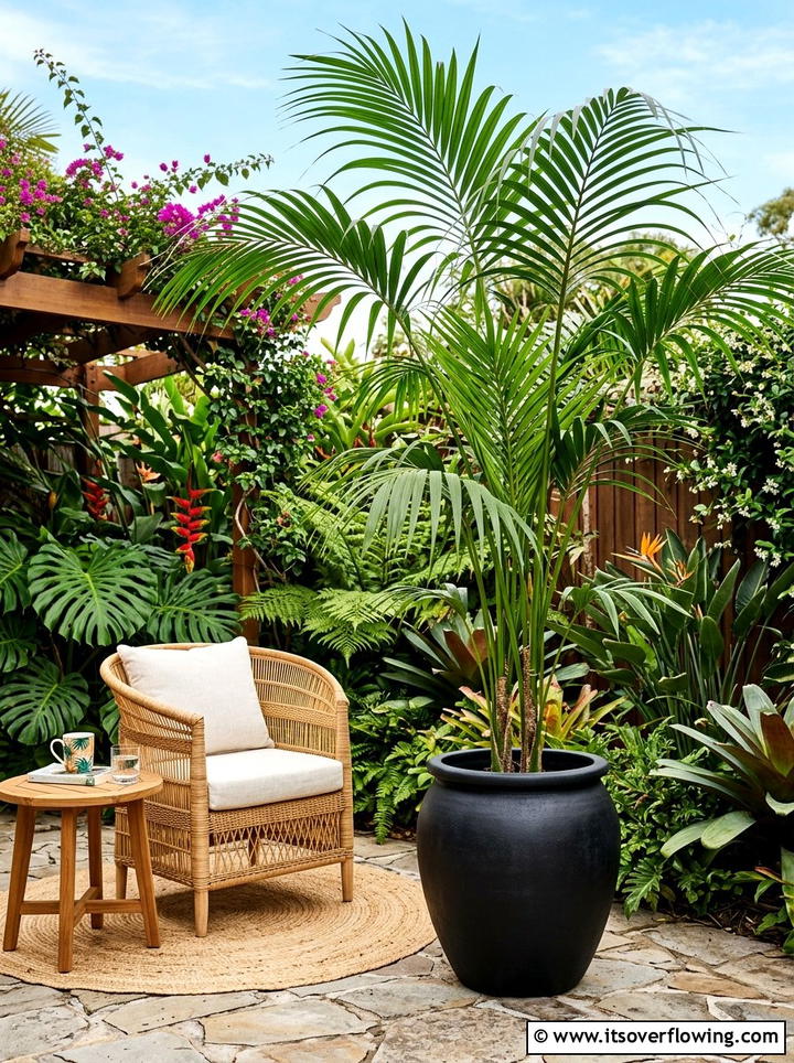 Tropical Palm Plant - 25 small garden ideas for quick makeover