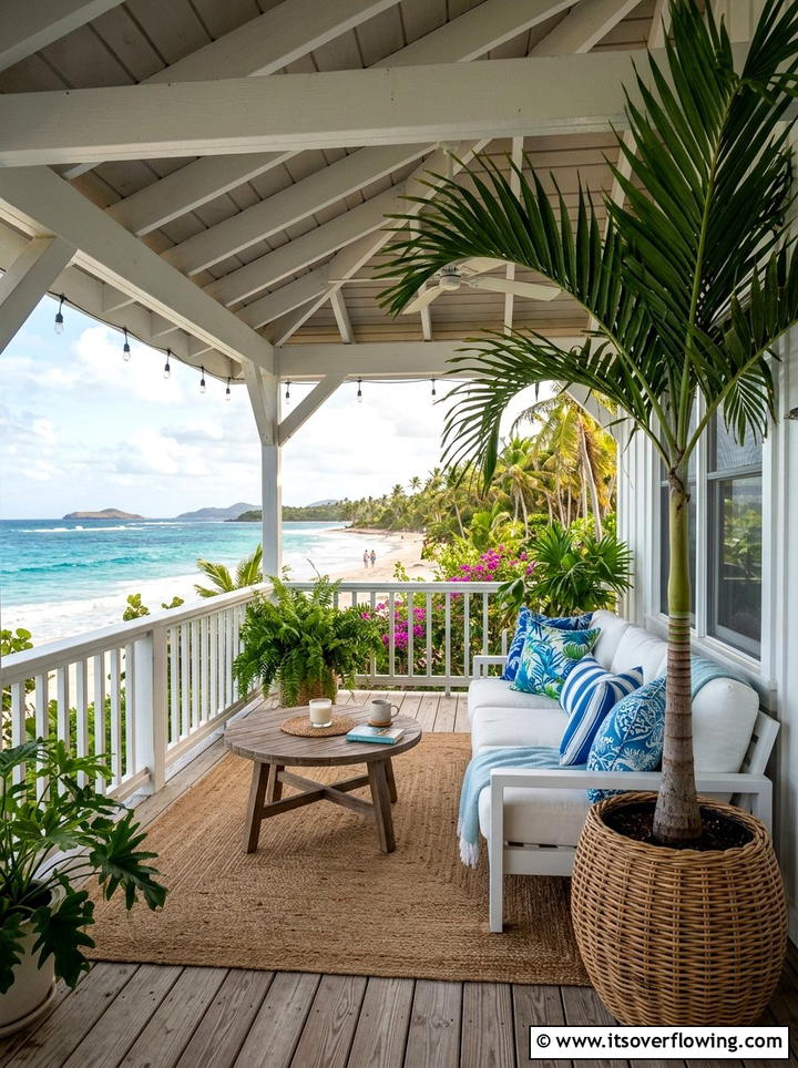 Tropical Palm Tree - 25 front porch ideas with real plants