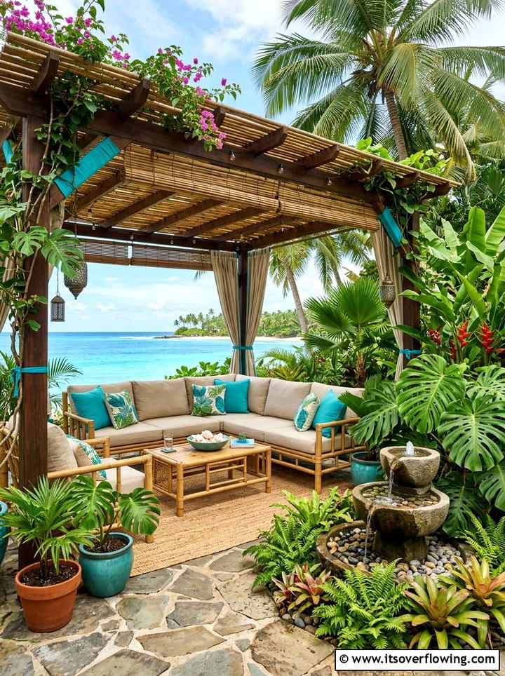 Tropical Pergola Decor - 25 backyard decorating ideas with pergola decor