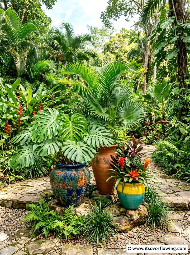 Tropical Plant Arrangement - 25 garden ideas for balconies