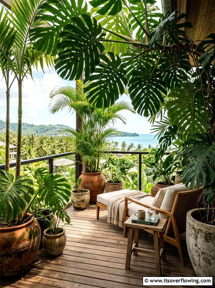 Tropical Plant Balcony - 25 small garden ideas for urban homes