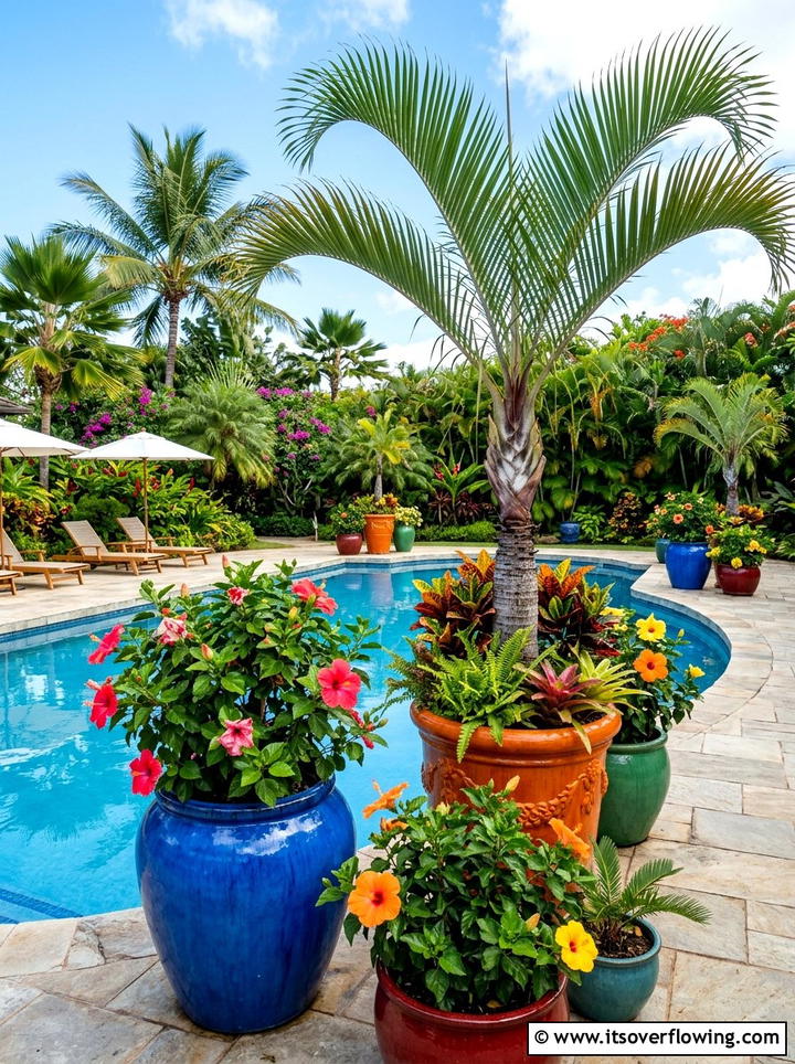 Tropical Plant Container - 25 backyard ideas with container garden