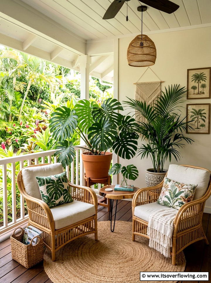 Tropical Plant Decor - 25 front porch ideas for hot climates