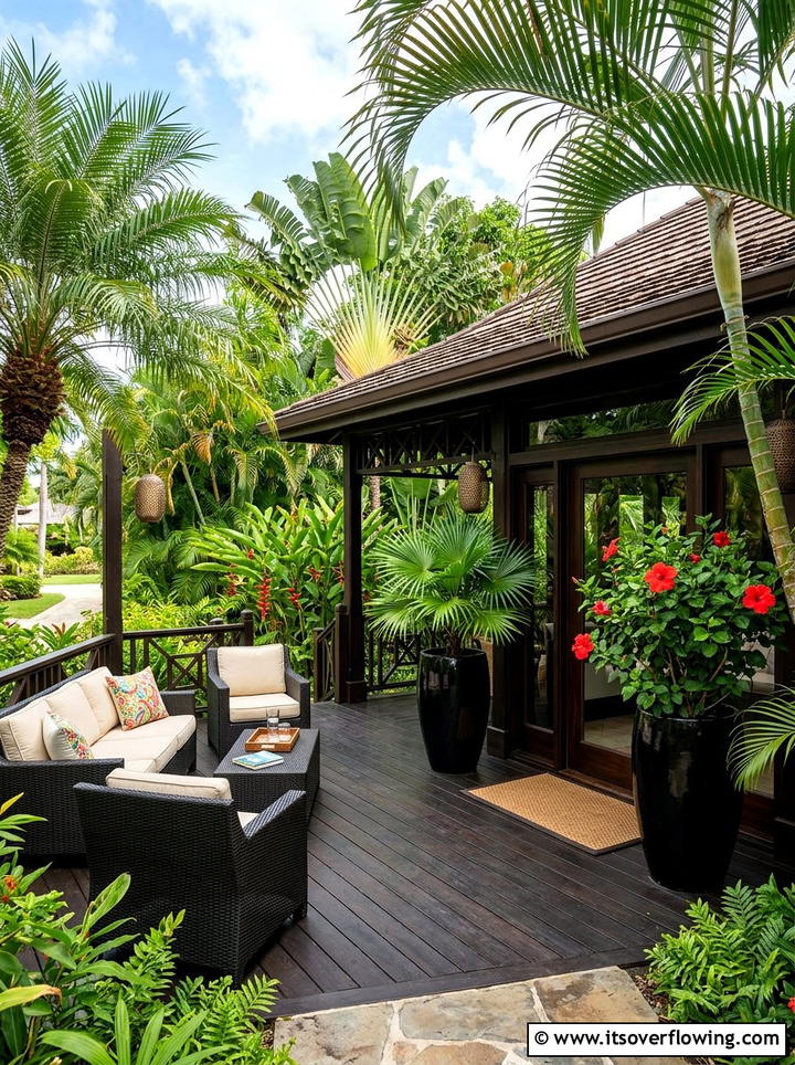 Tropical Plants Front Porch - 25 front porch ideas with summer decor