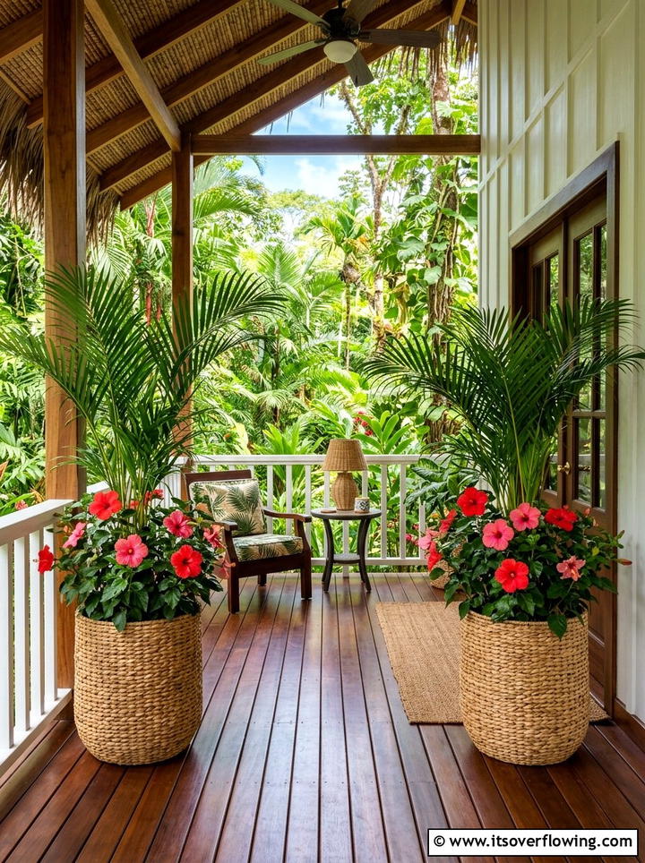Tropical Porch Plants - 25 front porch ideas with matching planters