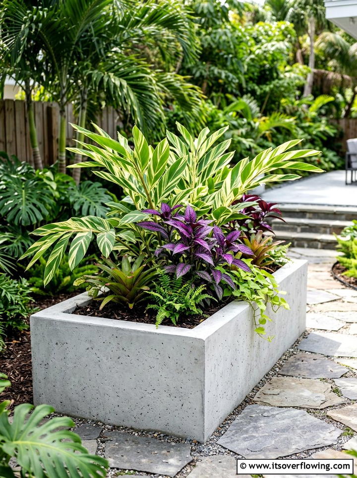Tropical Raised Garden Bed - 25 creative garden ideas with tropical foliage