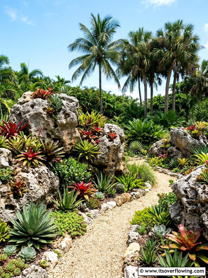 Tropical Rock Garden - 25 backyard ideas with tropical plants