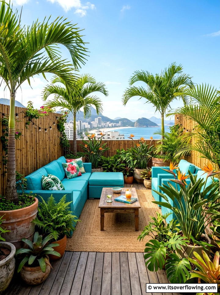 Tropical Rooftop Oasis - 25 creative garden ideas for rooftops