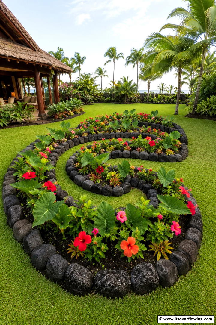 Tropical Spiral Garden - 30 Spiral Garden Design Ideas for Unique Outdoor Layouts
