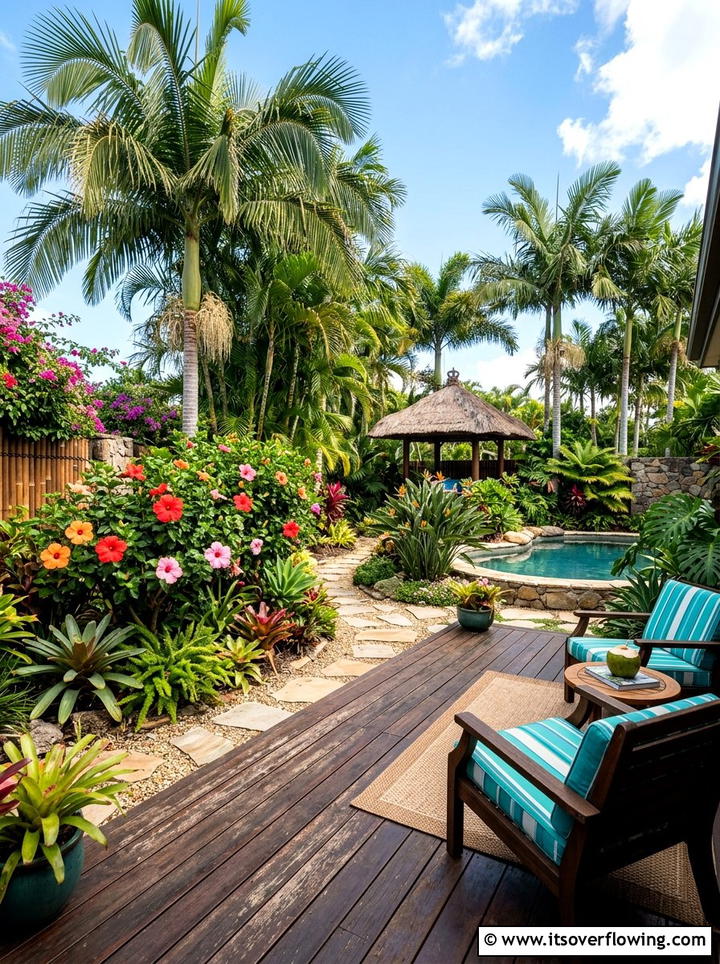 Tropical backyard - 25 garden design ideas for projects