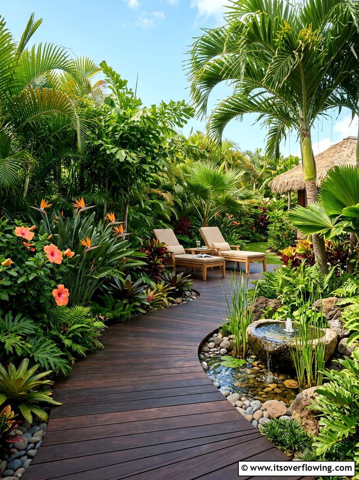 Tropical backyard landscaping - 25 garden ideas for backyards