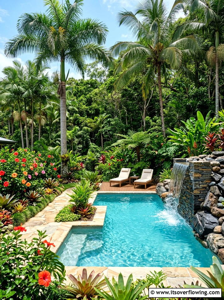Tropical backyard oasis - 25 garden design ideas